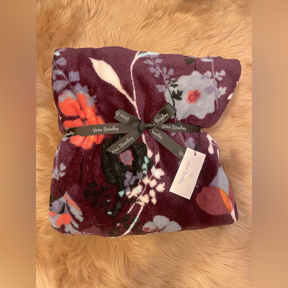 NWT Vera Bradley throw blanket pressed flower